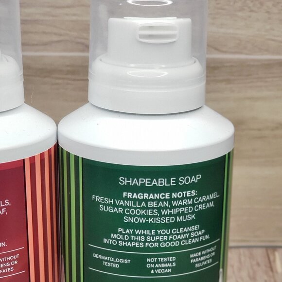 🆕Bath & Body Works Shapable Soap-Winter Candy Apple & Vanilla Bean Noel Bundle - Picture 4 of 4
